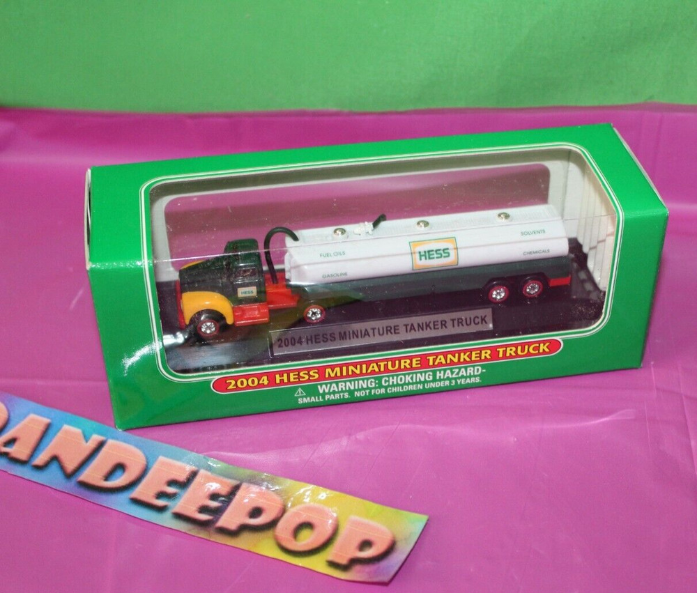 16 Pieces Of Hess 2004 Miniature Tanker Truck Holiday Toy Christmas Gift In Box